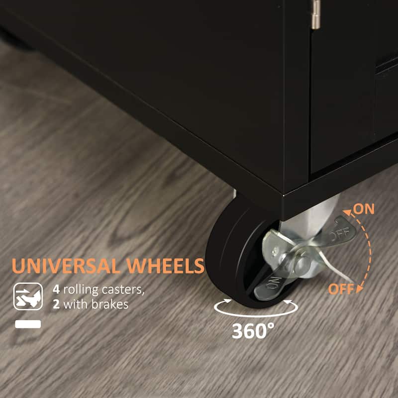 Kitchen Island Cart Rolling Trolley Cart
