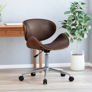 Dawson Indoor Upholstered Swivel Office Chair by Christopher Knight Home
