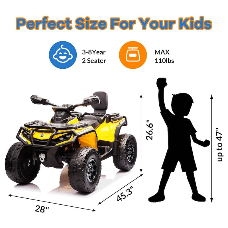 2 Seater Ride On ATV for Kids