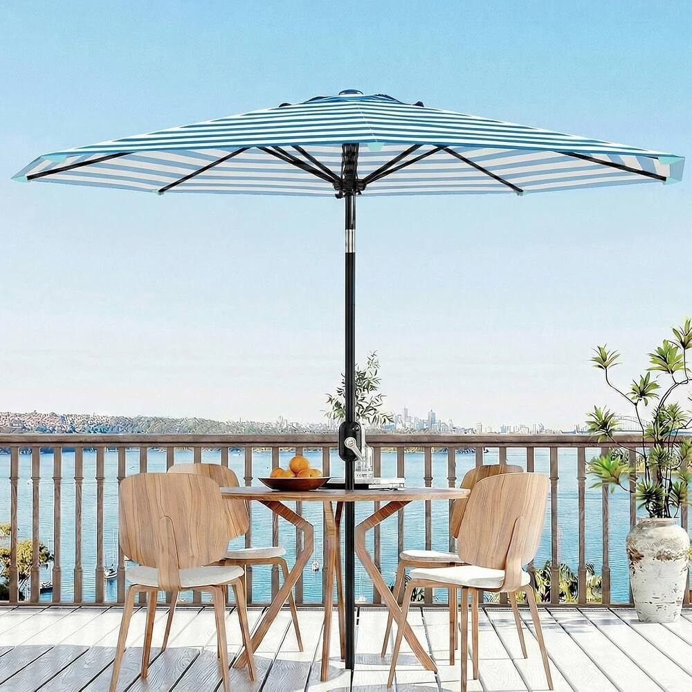 Outdoor 10FT Stripe Outdoor Patio Umbrella, UV Protection Waterproof for Pool Deck Yard