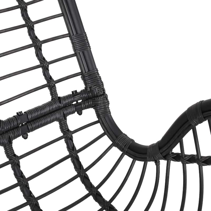 Arruda Outdoor Outdoor Wicker Porch Swing （ Only Swing ）with Cushions by Christopher Knight Home - 400 lb limit