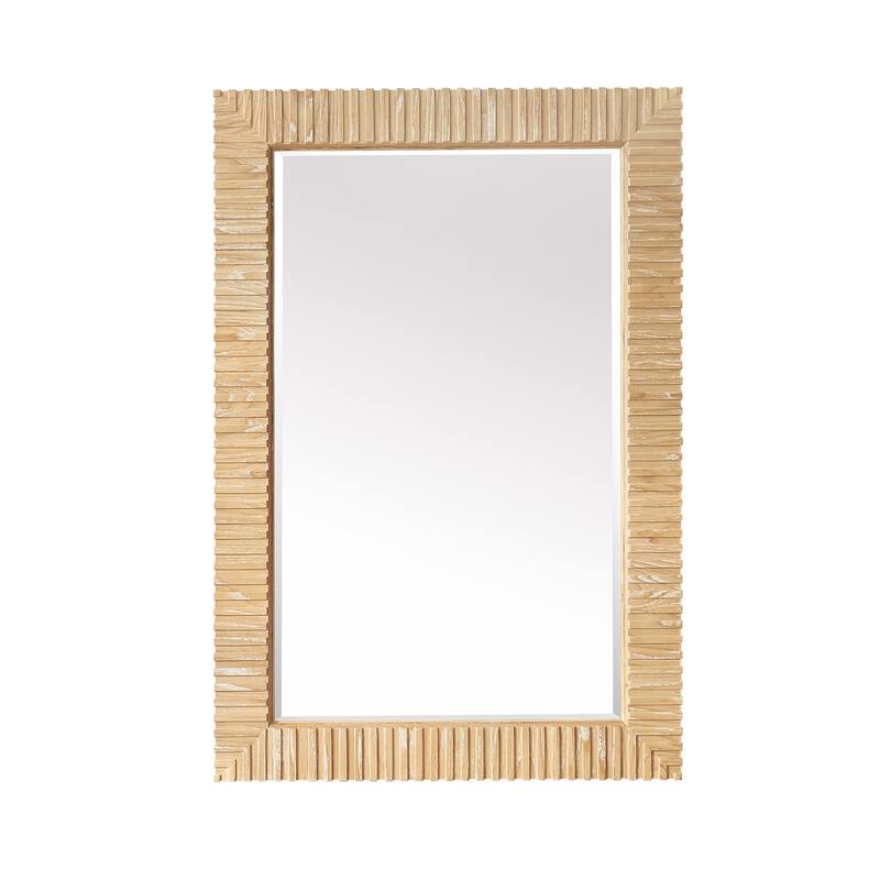 Osaka Rectangular Wood Framed Wall Bathroom Art Mirror