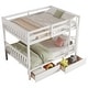 preview thumbnail 38 of 58, Rubber Wood Bunk Bed Frame with 2 Drawers,Convertible into 2 Beds