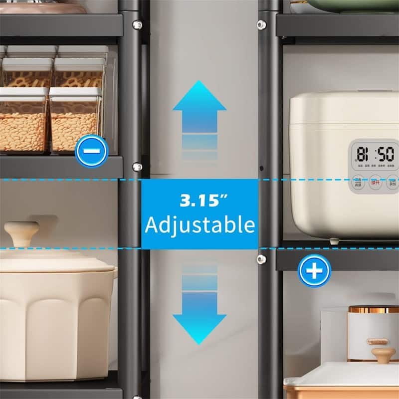 Storage Shelves with Rolling Wheels