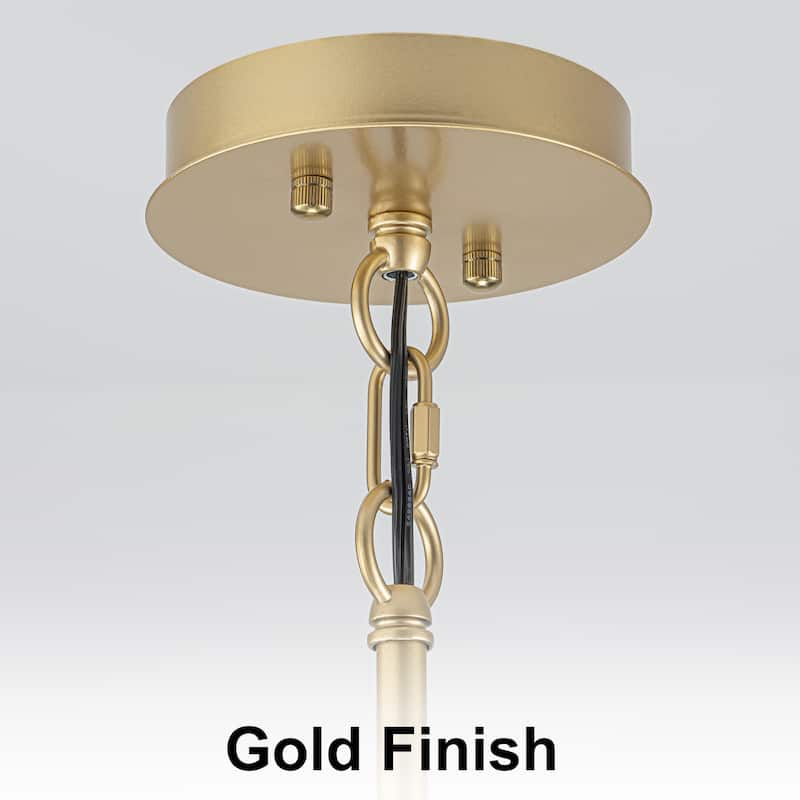 Starsky 6 - Light Dimmable Classic / Traditional Chandelier With White Linen Shades