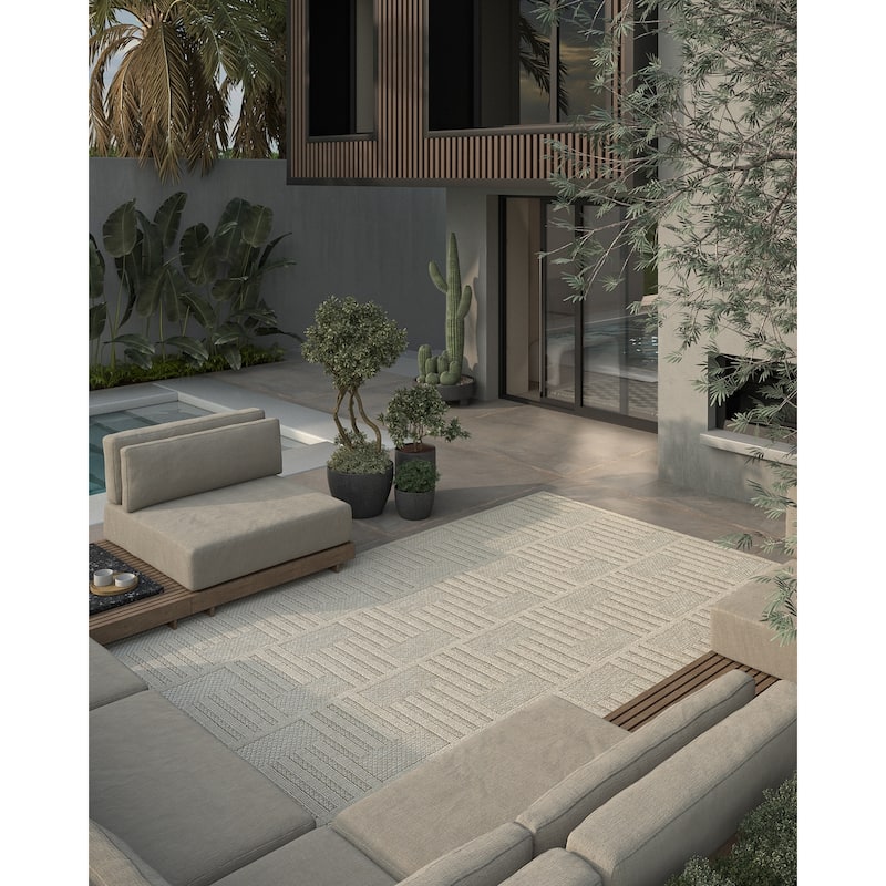Momeni Vines Geometric Indoor Outdoor Rug