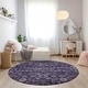 preview thumbnail 83 of 152, Machine Washable Indoor/ Outdoor Chantille Traditional Vintage Floral Rug Purple - 8' x 8'