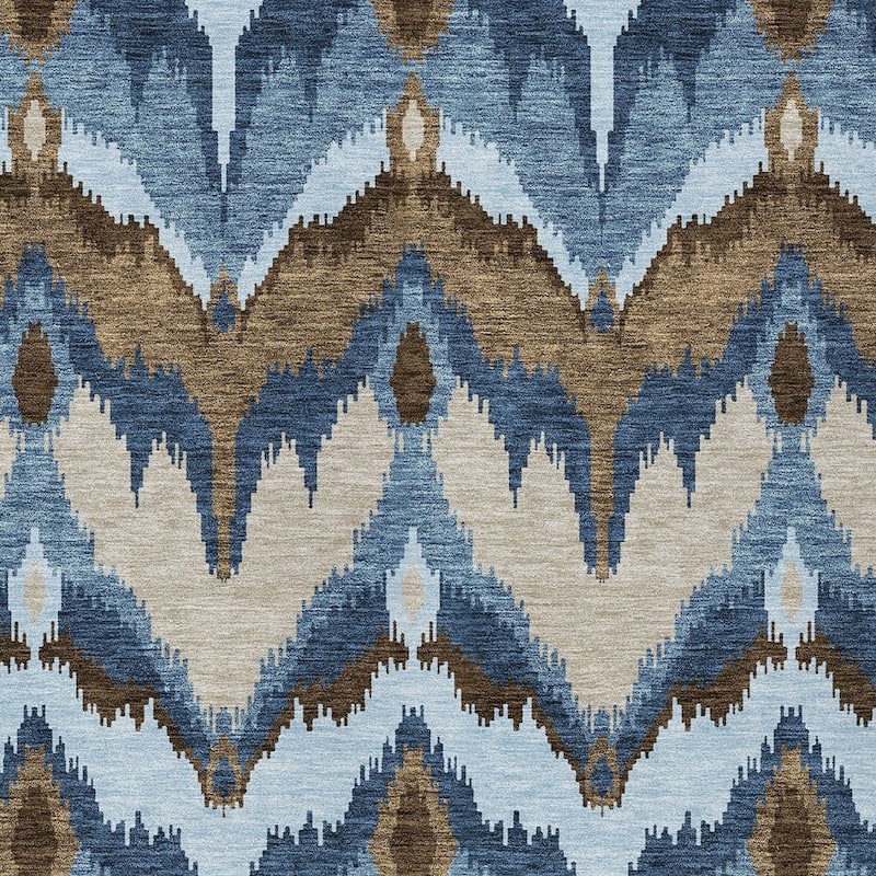 HomeRoots Ikat Transitional Rectangle Outdoor Rug