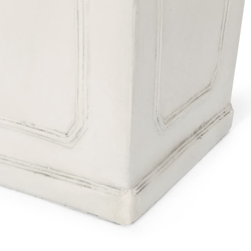 Burgos Outdoor Cast Stone Outdoor Tapered Planter by Christopher Knight Home