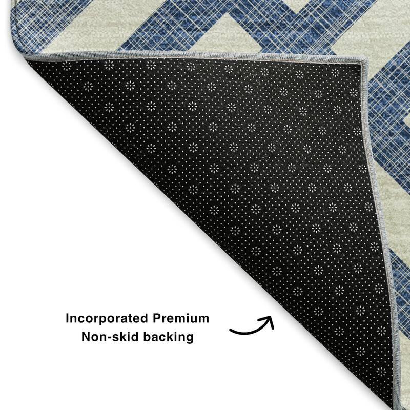 Premium Washable Super Soft Contemporary Mosaic Mayfield Rug