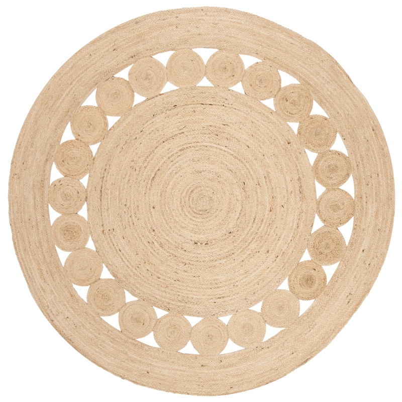 SAFAVIEH Handmade Natural Fiber April Jute Rug - 6' Round - Ivory