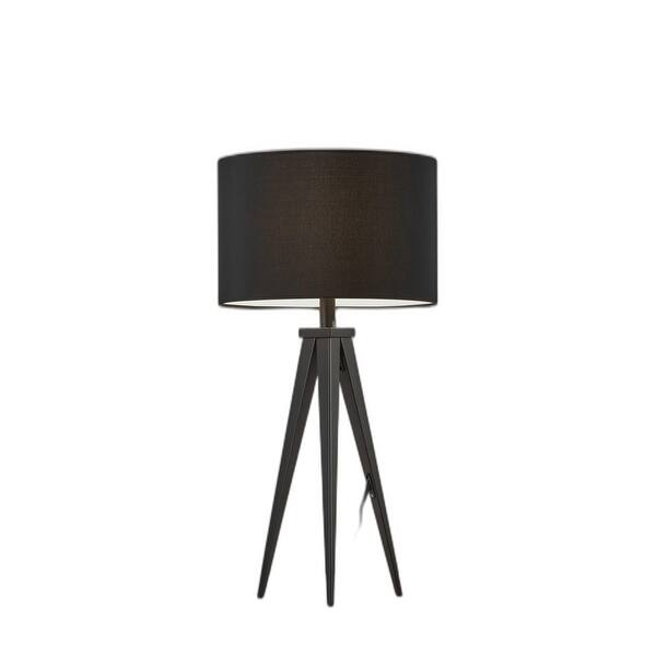 Treble Black Metal Table Lamp