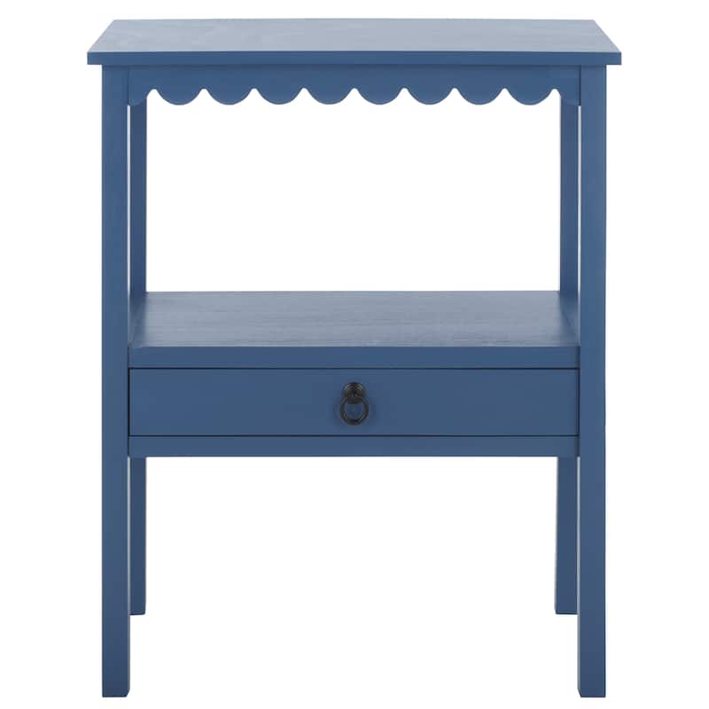 SAFAVIEH Haven Farmhouse Low Drawer Accent Table - 24"W x 13"D x 30"H - Blue