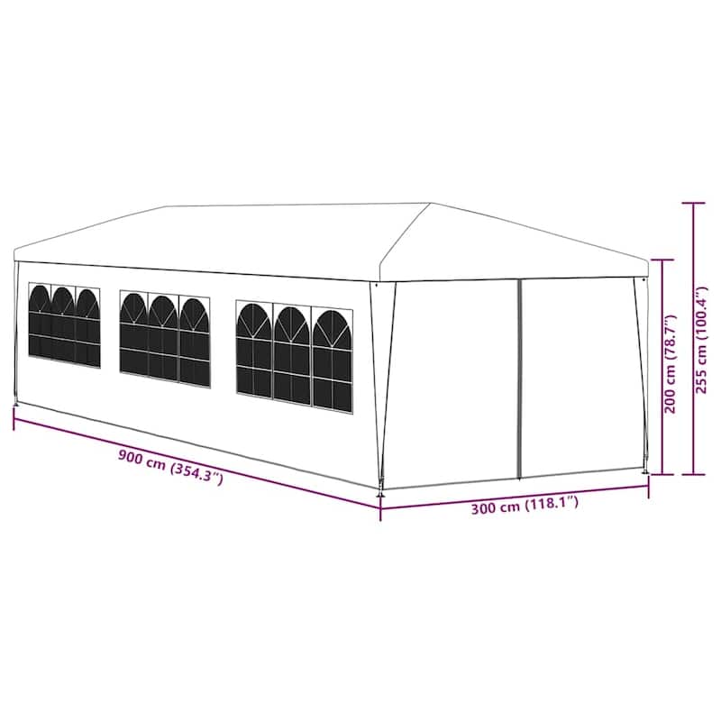 vidaXL Party Tent Outdoor Canopy Tent Patio Gazebo Marquee Beach Sunshade