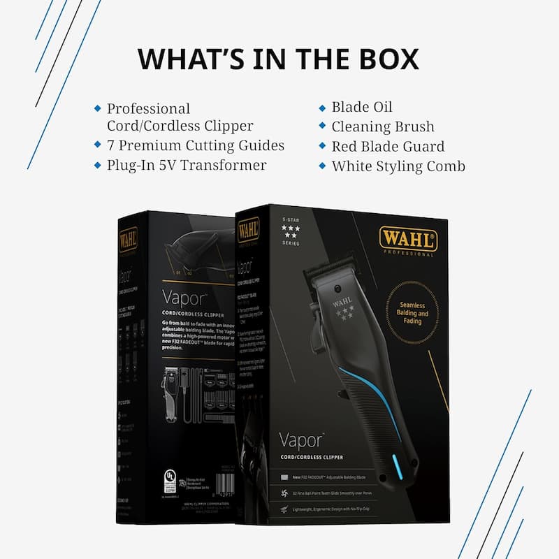 Wahl 5-Star Vapor Clipper with F32 FADEOUT Blade