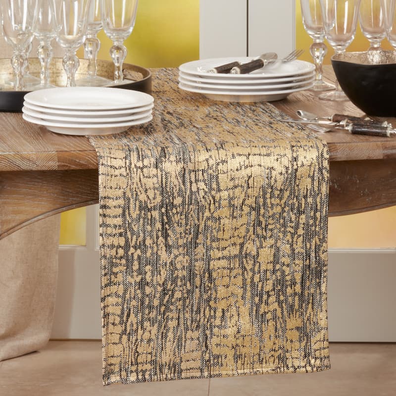 Table Runner With Animal Foil Print