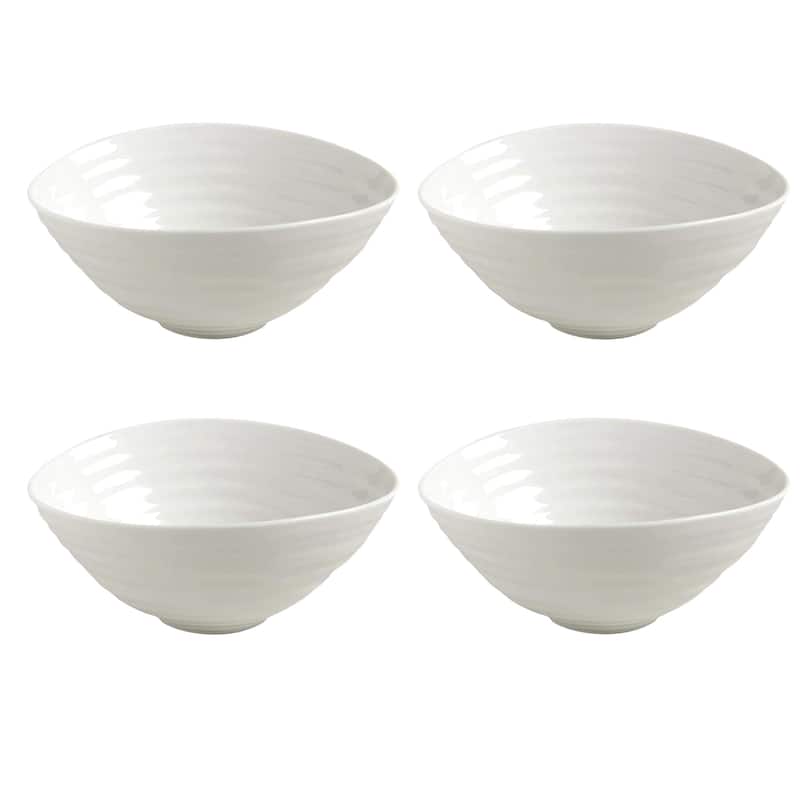 Portmeirion Sophie Conran White Dessert Bowl - 4 Piece - 6 Inch