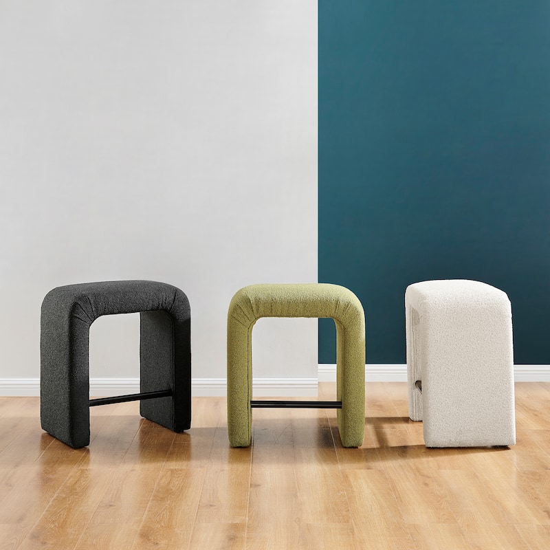 NPD Furniture Jovanka Boucle Fabric Counter Stool