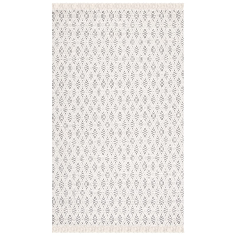 SAFAVIEH Handmade Natura Tifany Wool Rug - 6' Square - Ivory/Grey