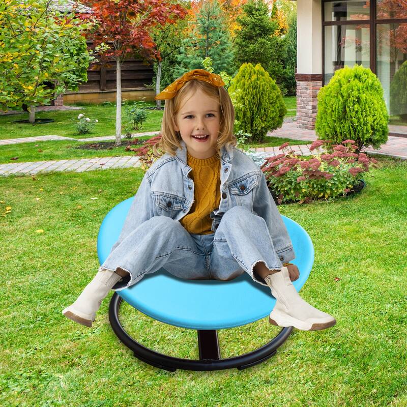 KIds Sensory Swivel Chair For Children With Autism, Sensory Toys For Children With ADHD, Training Body Coordination, Blue