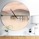 preview thumbnail 7 of 8, Designart 'Loch Lomond Jetty and Mountains' Oversized Coastal Wall CLock