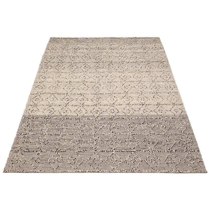 ECARPETGALLERY Braid weave Sienna Khaki Wool Rug - 6'1 x 9'3