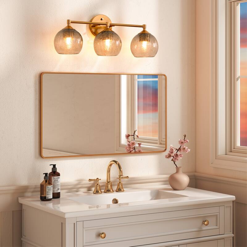 3-Light Bathroom Dimmable Vanity Light - N/A
