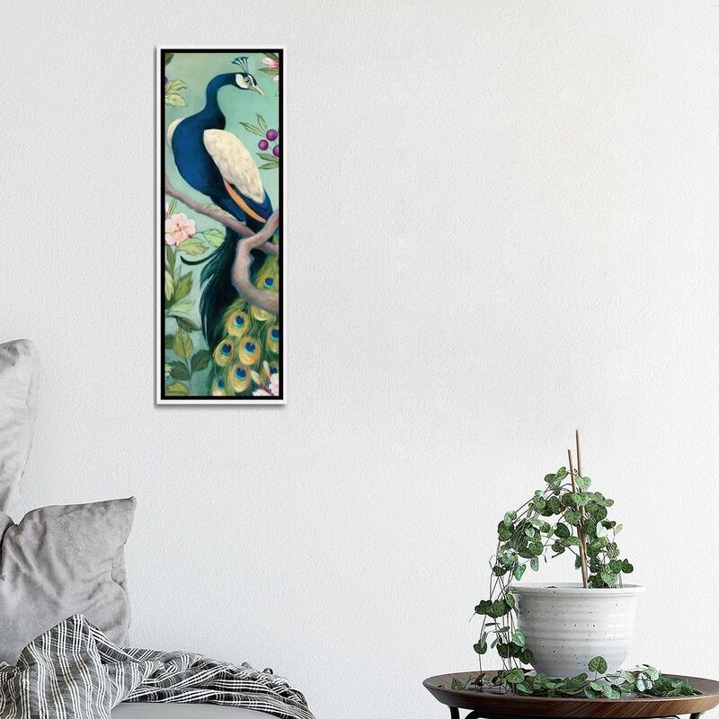 iCanvas "Pretty Peacock I" by Julia Purinton Framed Canvas Print