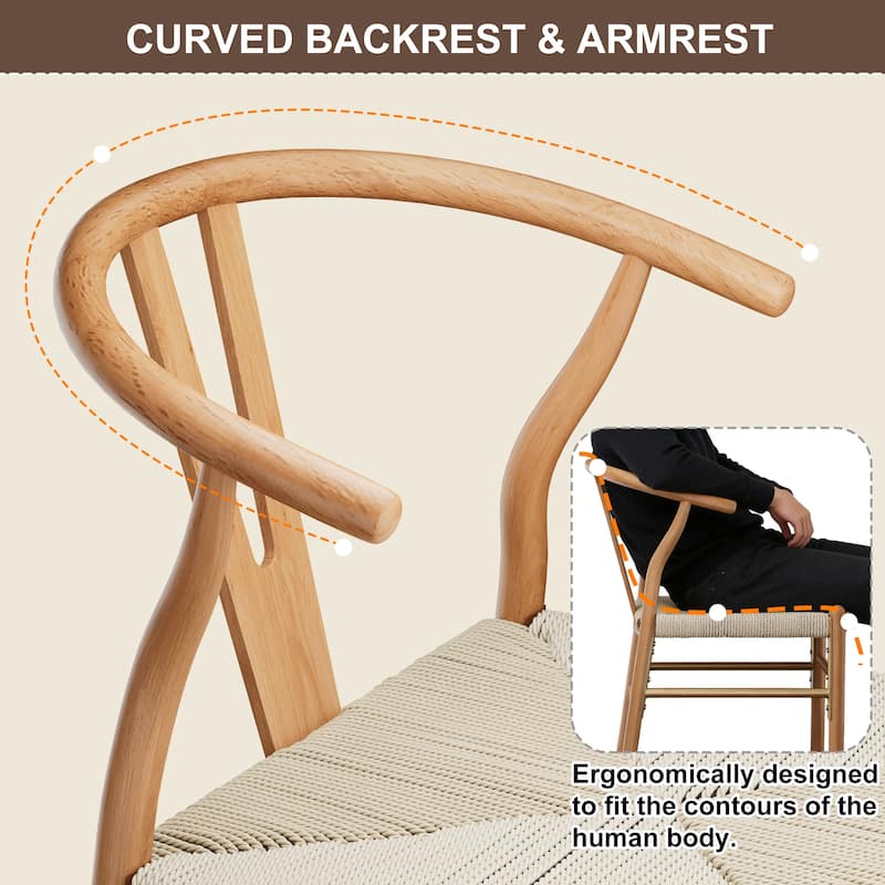 Set of 2 Handwoven Boho Dining Chairs