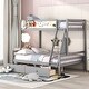 preview thumbnail 3 of 4, Twin over Full Bunk Bed with Whiteboard, Hooks, and Drawers - Interactive and Spacious