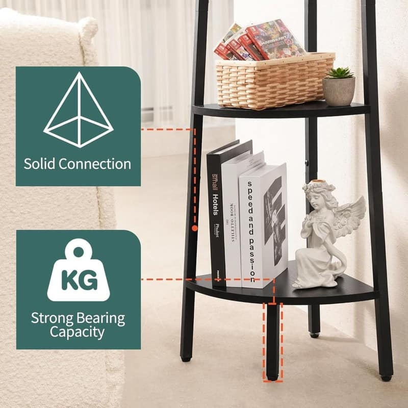 4-Tier Corner Bookshelf