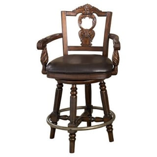 Ashley D553 124 Dark Brown North Shore Swivel Barstool W 180 Degree Swivel Overstock 17634384