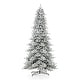 preview thumbnail 4 of 12, Glitzhome 11ft Pre-Lit Flocked Full-Size Fir Artificial Christmas Tree with 950 Warm White Lights