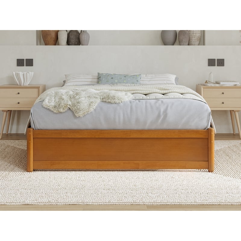 Barcelona Panel Platform Bed with Twin Trundle