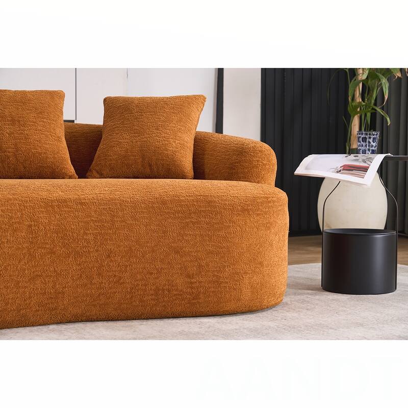 Chenille Fabric Loveseat Sofa