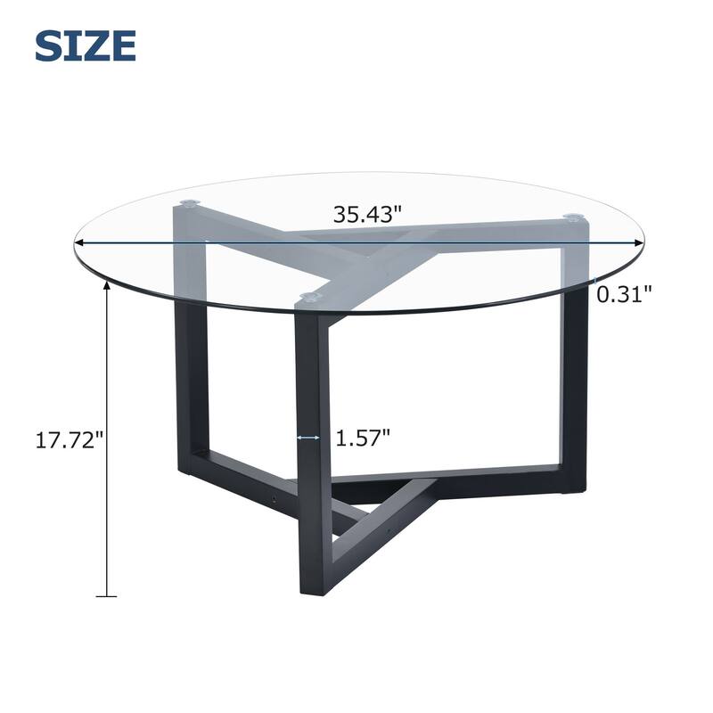 Modern Round Glass Coffee Table