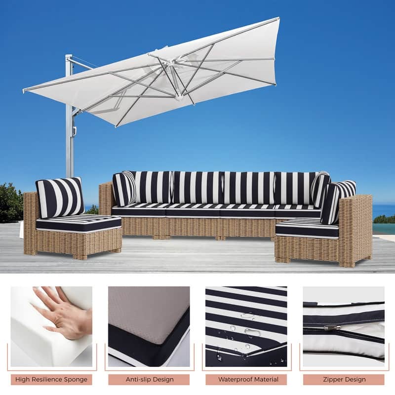 14 Piece Patio Furniture Cushion Set Outdoor Sofa Replacement Cushions