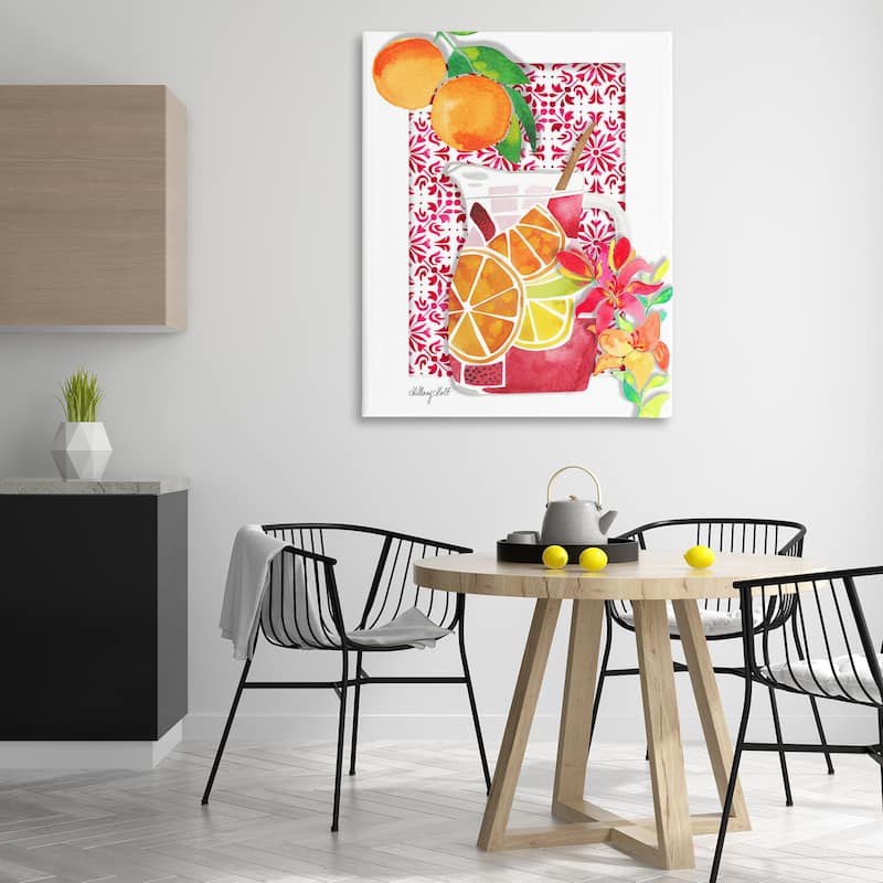 Stupell Mediterranean Sangria Drink Canvas Wall Art Design By Hillary Holt