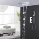 preview thumbnail 24 of 39, LED 4-Way Complete Rain and Waterfall Shower System with 3 body Jets and High-pressure Handheld, Ceiling Mounted Polish Chrome
