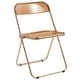 preview thumbnail 45 of 61, LeisureMod Lawrence Acrylic Folding Chair W/ Gold Metal Frame - 30" Tangerine