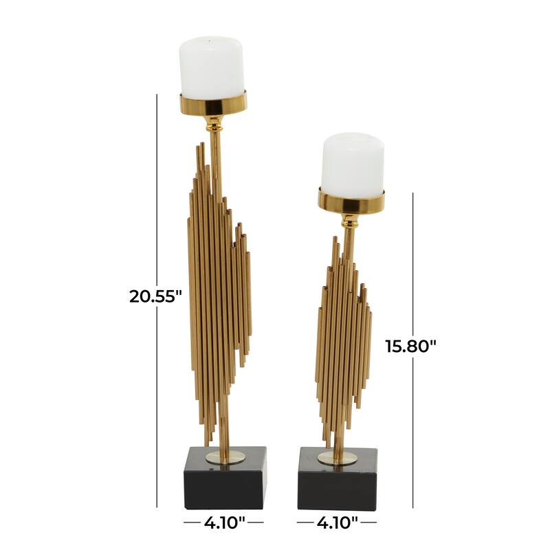 The Novogratz Gold Stainless Steel Candle Holder (Set of 2) On Sale