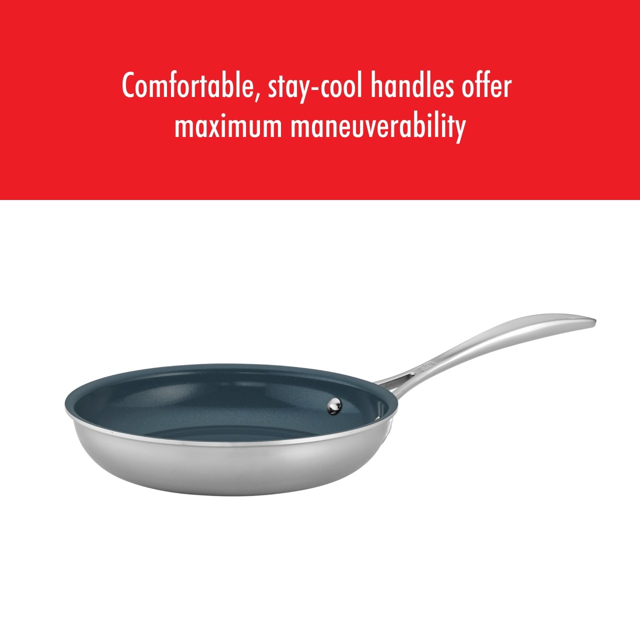 ZWILLING Clad CFX 8-inch Stainless Steel Ceramic Nonstick Fry Pan