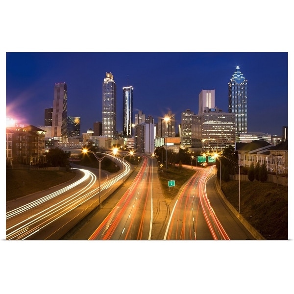 "Light Trails in Atlanta, Georgia" Poster Print