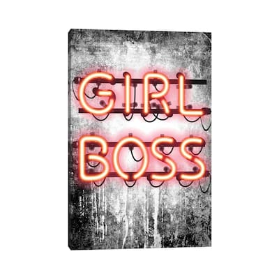 iCanvas "Girl Boss Neon Sign" by Amanda Greenwood Canvas Print