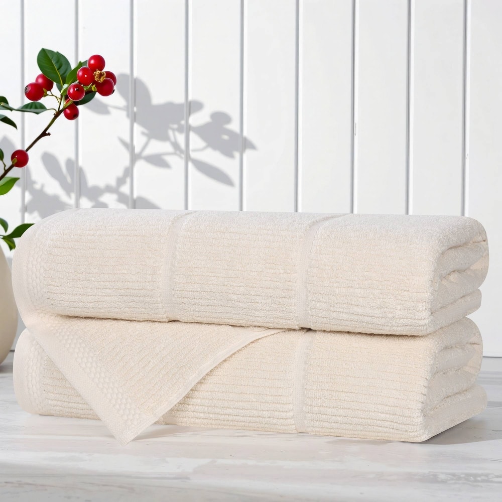 Superior Milo Smart Twist Viscose Cotton Blend Bath Towels, Set of 2