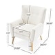 preview thumbnail 3 of 9, Almond Boucle Tufted Back Accent Chair by Christopher Knight Home