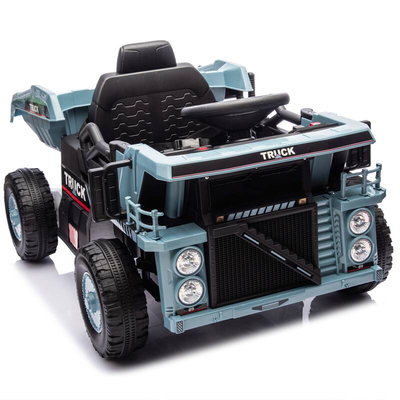 12V Kids Ride On Dump Truck W/Parents Control,2wd,Rear-Wheel Suspension,Electric Dump Bed And Extra Shovel,For Kids 3-5