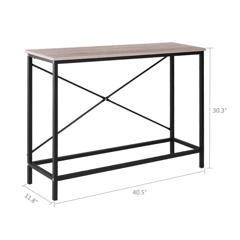 Simple Entry Console Table with Metal Frame,41" L x 12" W x 30" H