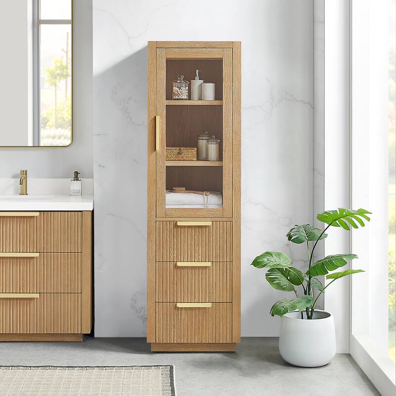 Santarem Solid Wood Bathroom Storage Cabinet