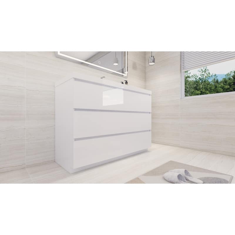Aron 48'' Freestanding Vanity with Reinforced Acrylic Sink